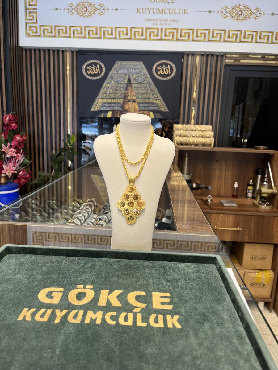 Çeyrekli 22 ayar kolyesi